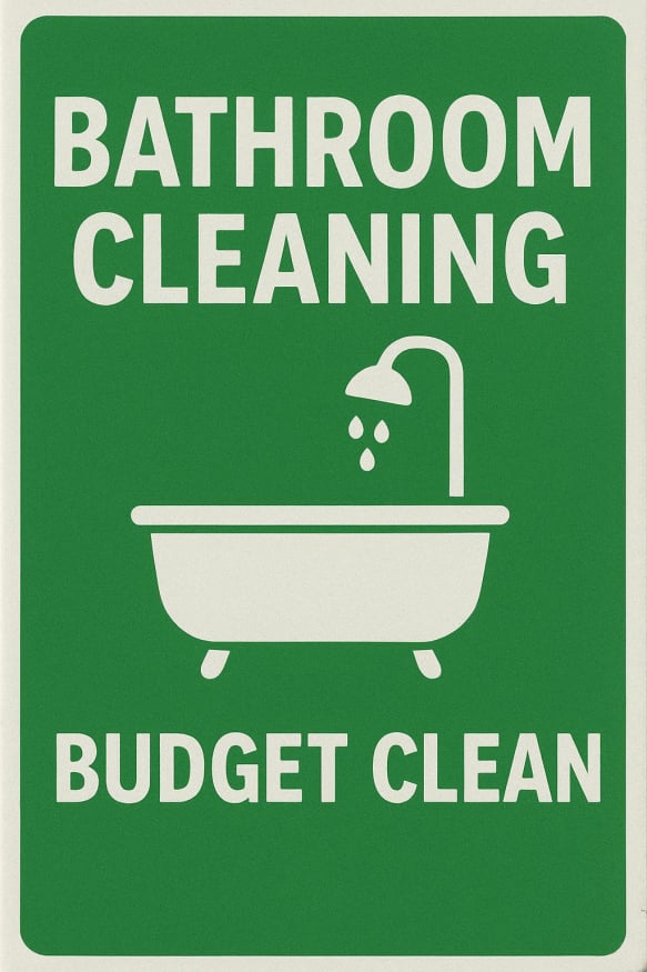Budget clean will clean bathroom, shower , we can reseal bath, sink, fix taps, a whole bathroom