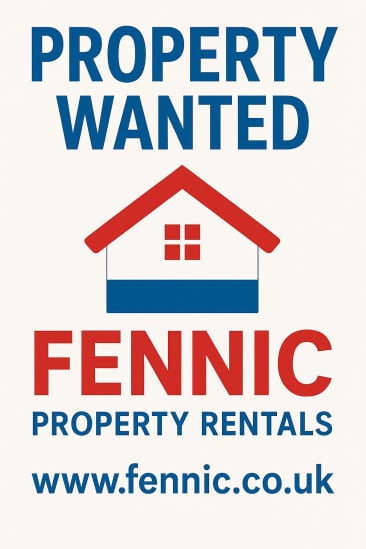 Fennic Property Rentals new property wanted so we can rent homes to people , from budget studios and rooms to large houses